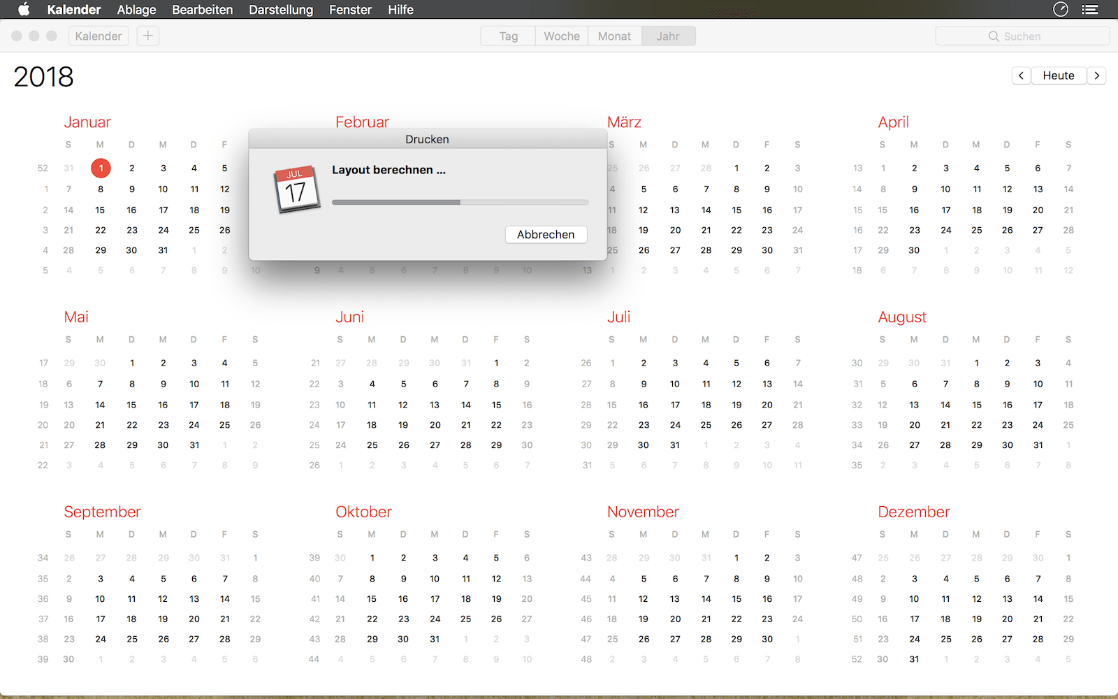 Let iCal calculate the layout